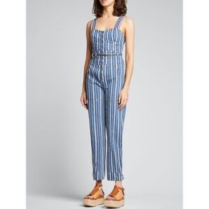 Ulla Johnson Jonah Engineer Striped Jumpsuit Size 0